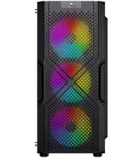 GAMEBOOSTER GB-PW908B 500W USB 3.0, ATX Mesh, Fixed 4xRGB Fan, Siyah Kasa